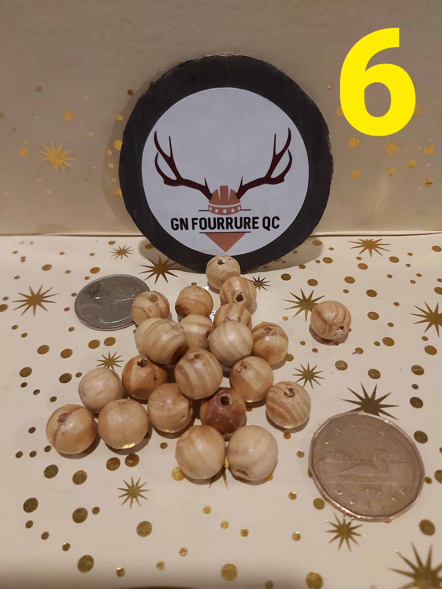Pièces de collier en bois