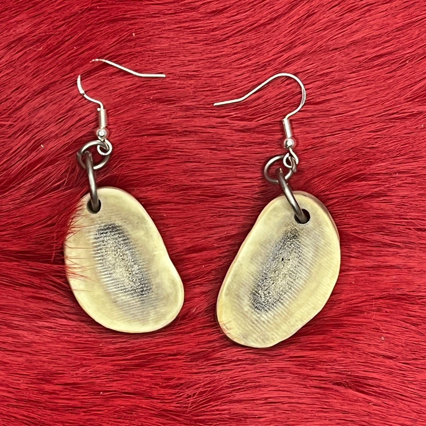 Earrings - Deer antler slices