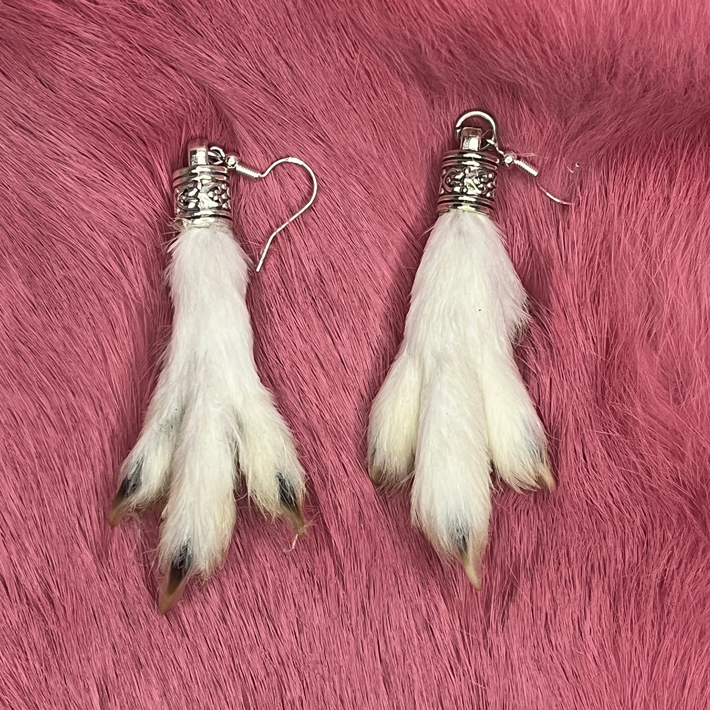 Boucles d'oreilles - Pieds de lagopède