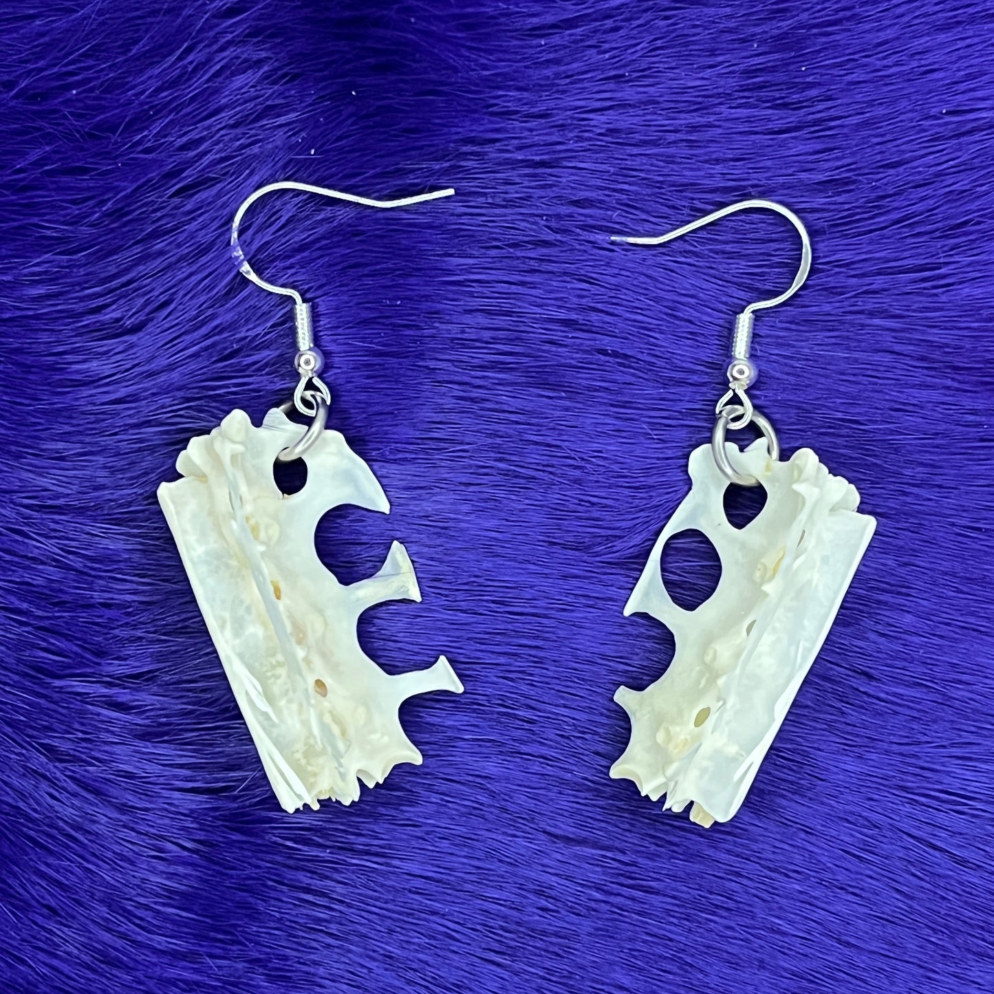 Boucles d'oreilles - Os de corbeau