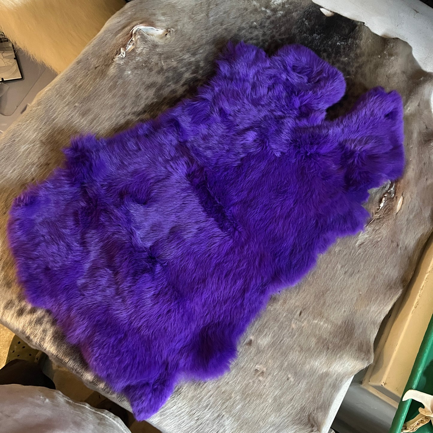 Rabbit Fur - Dyed Purple
