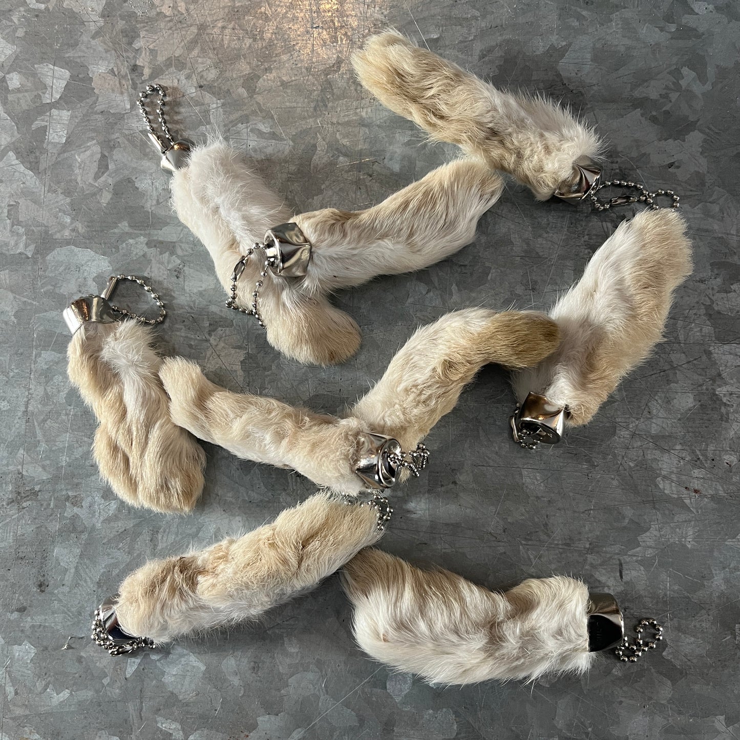 Rabbit Foot Keychain, Natural