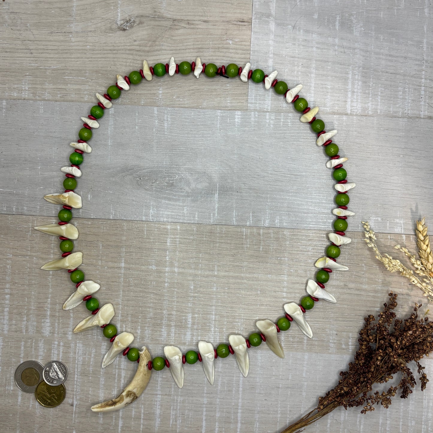 Huge wild boar and deer necklace