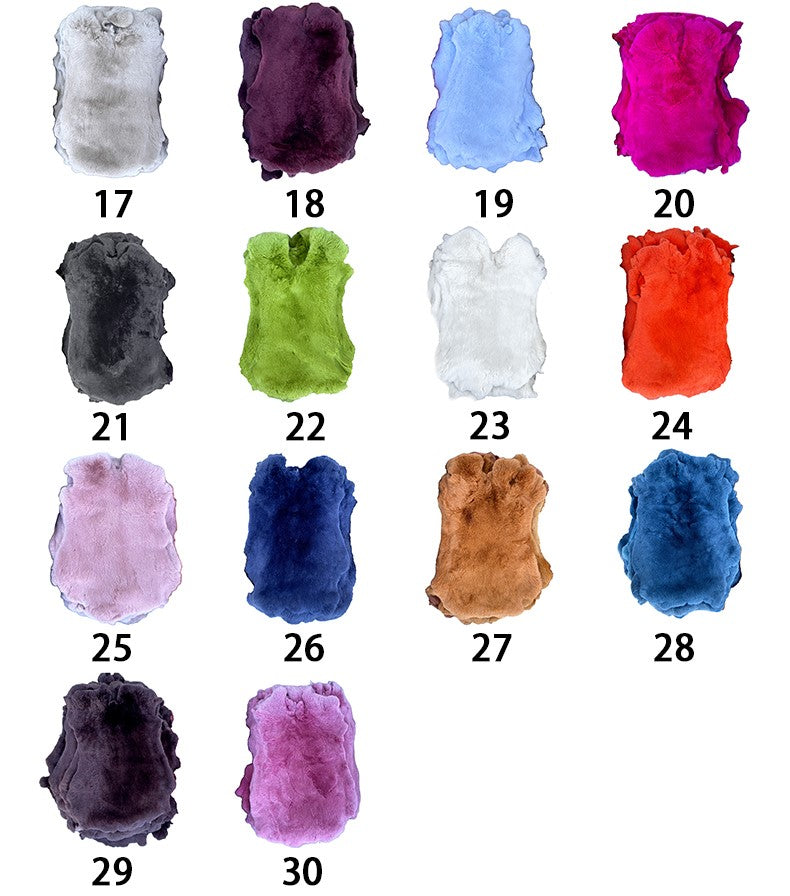 Rabbit Fur - Dyed Red