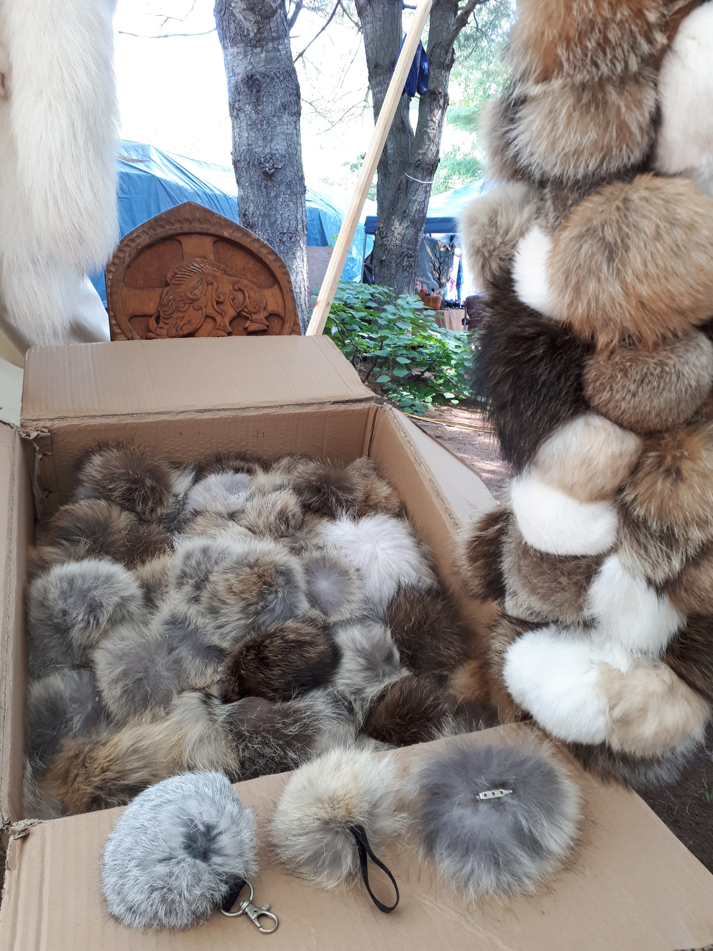 Pompons en fourrure – Fourrure véritable