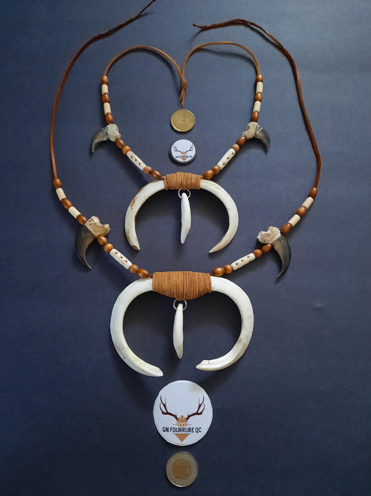 Wild Boar Tusk Pendant Set