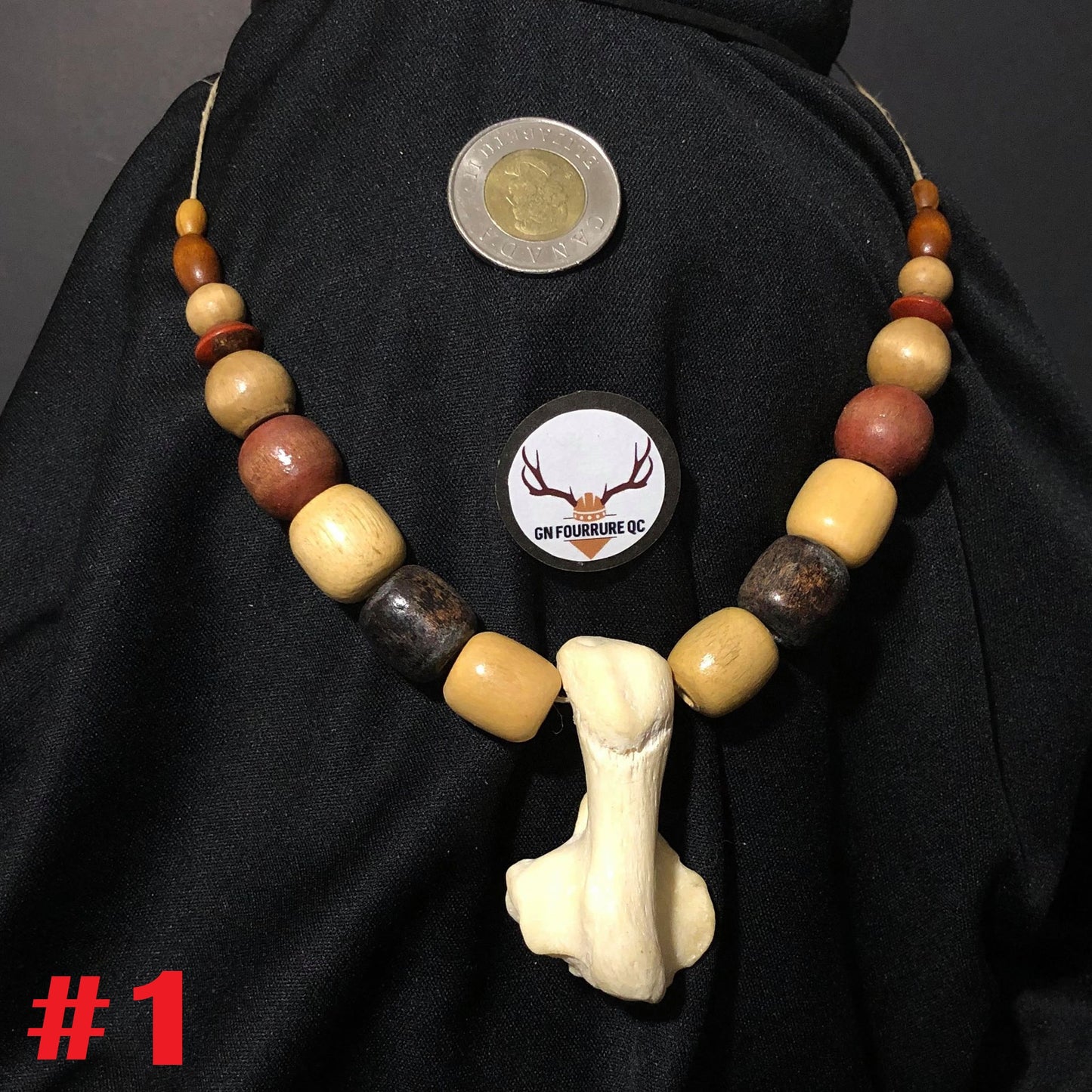 Collier simple en os