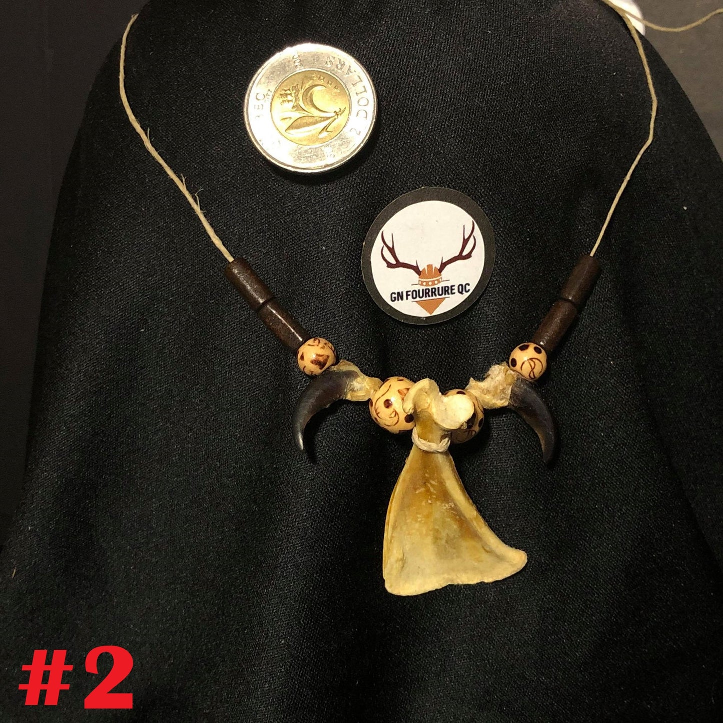 Collier simple en os