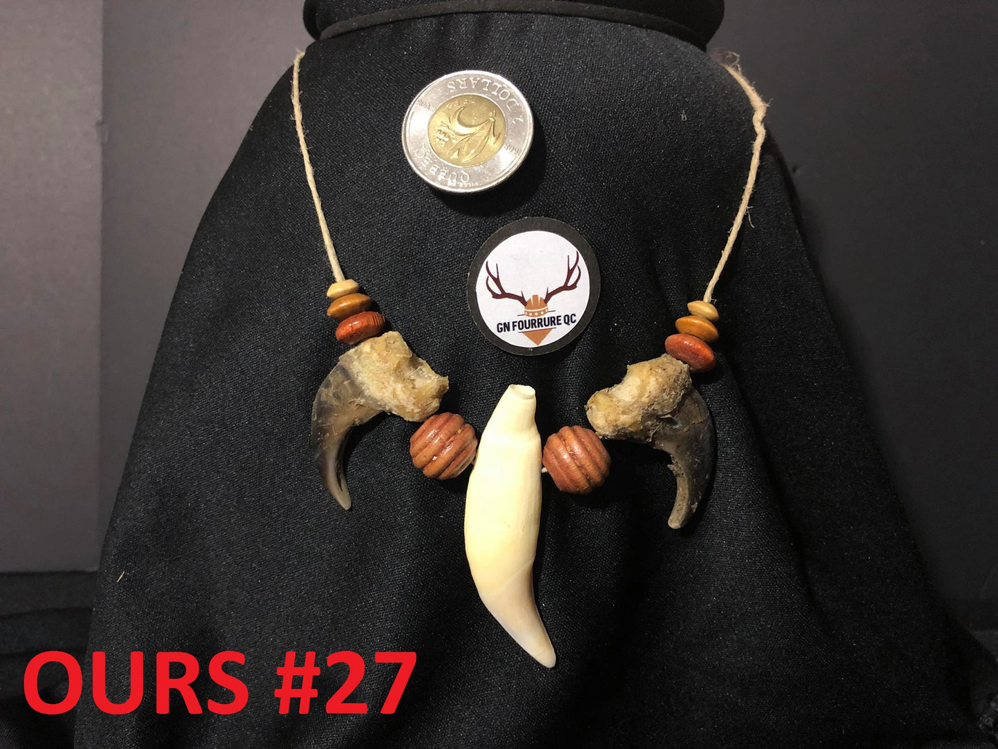 Collier Dents et Griffes d'Ours Collection "Chieftain" - Personnalisé