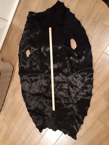 Black Dyed Seal Skins, X-Large