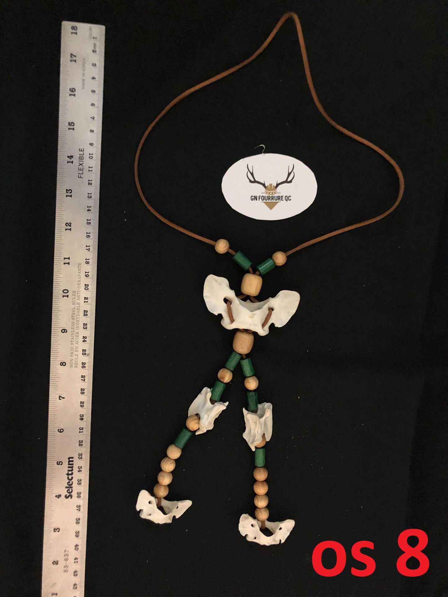 Collier en os d'animaux - Os mixtes