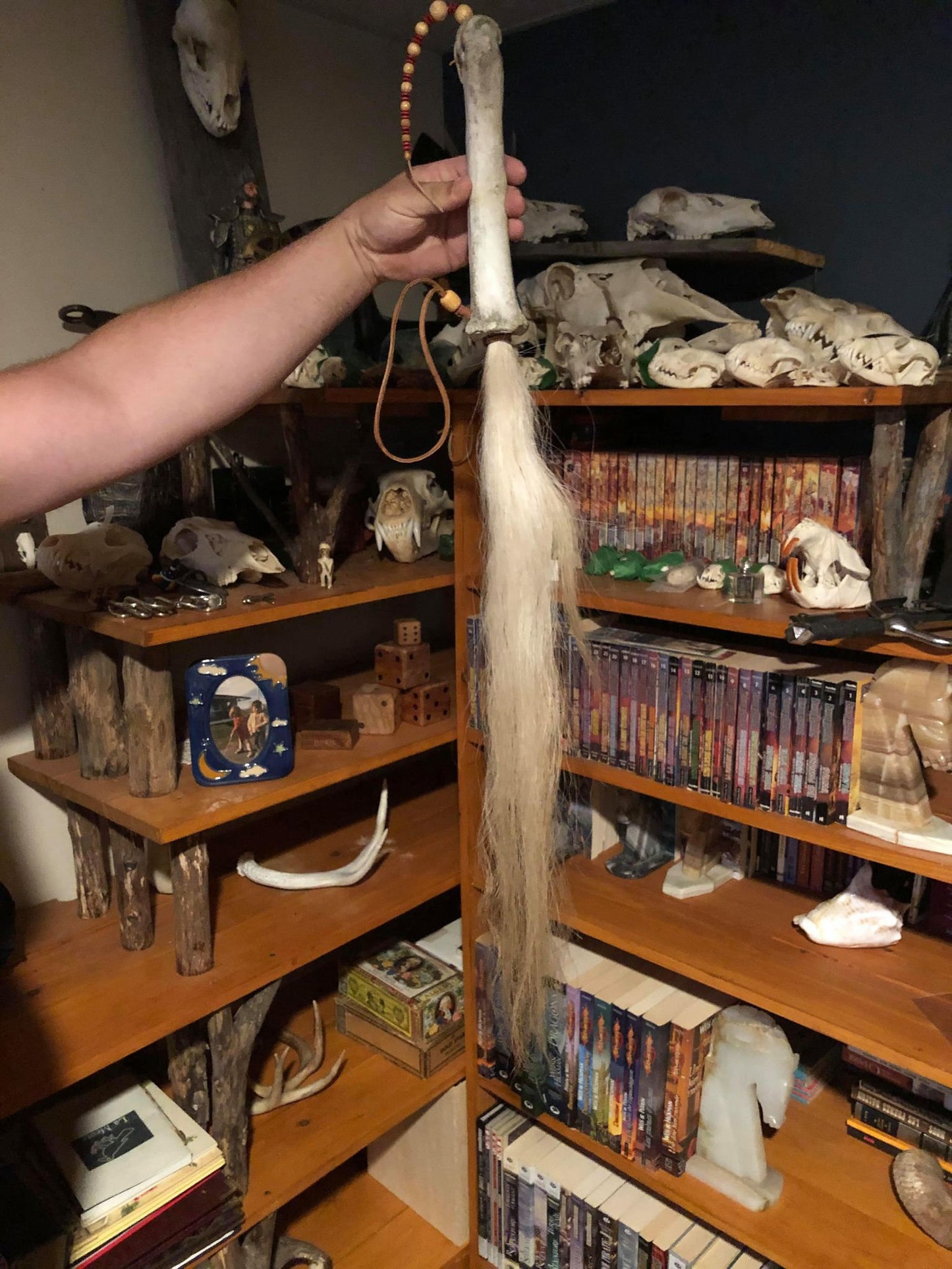Horse Hair and Bone Whip