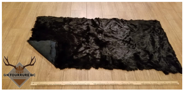 Rabbit Fur Black 2'x4'