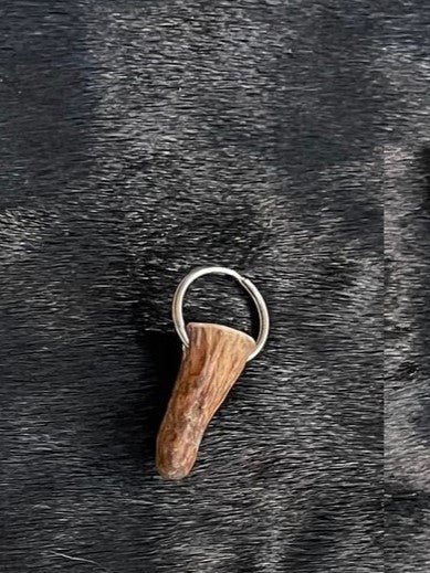 Deer horn key ring