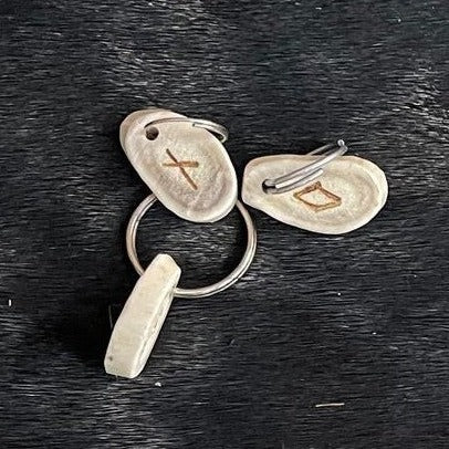 Antler Slice with Viking Runes, Ring