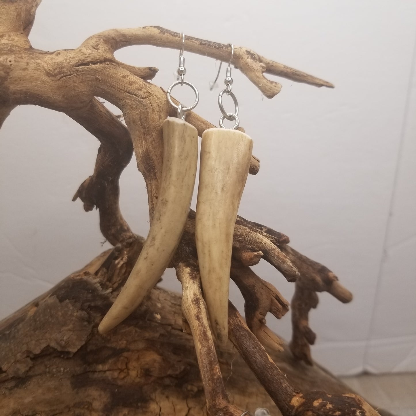 Earrings - Deer antler points