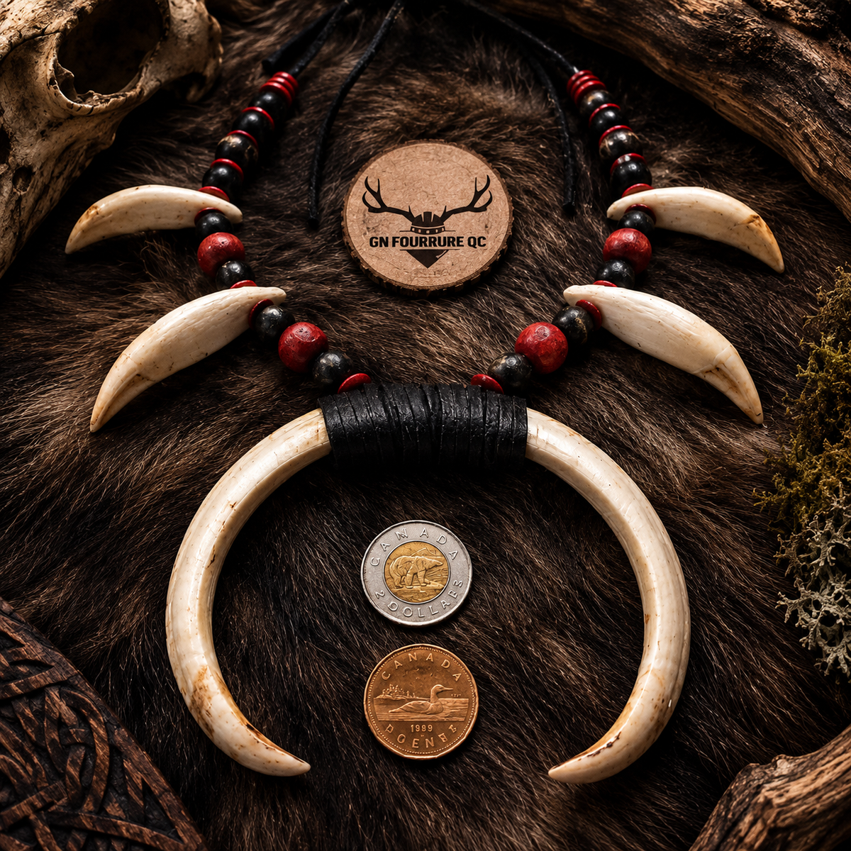 Viking Chief Boar Tusk Necklace