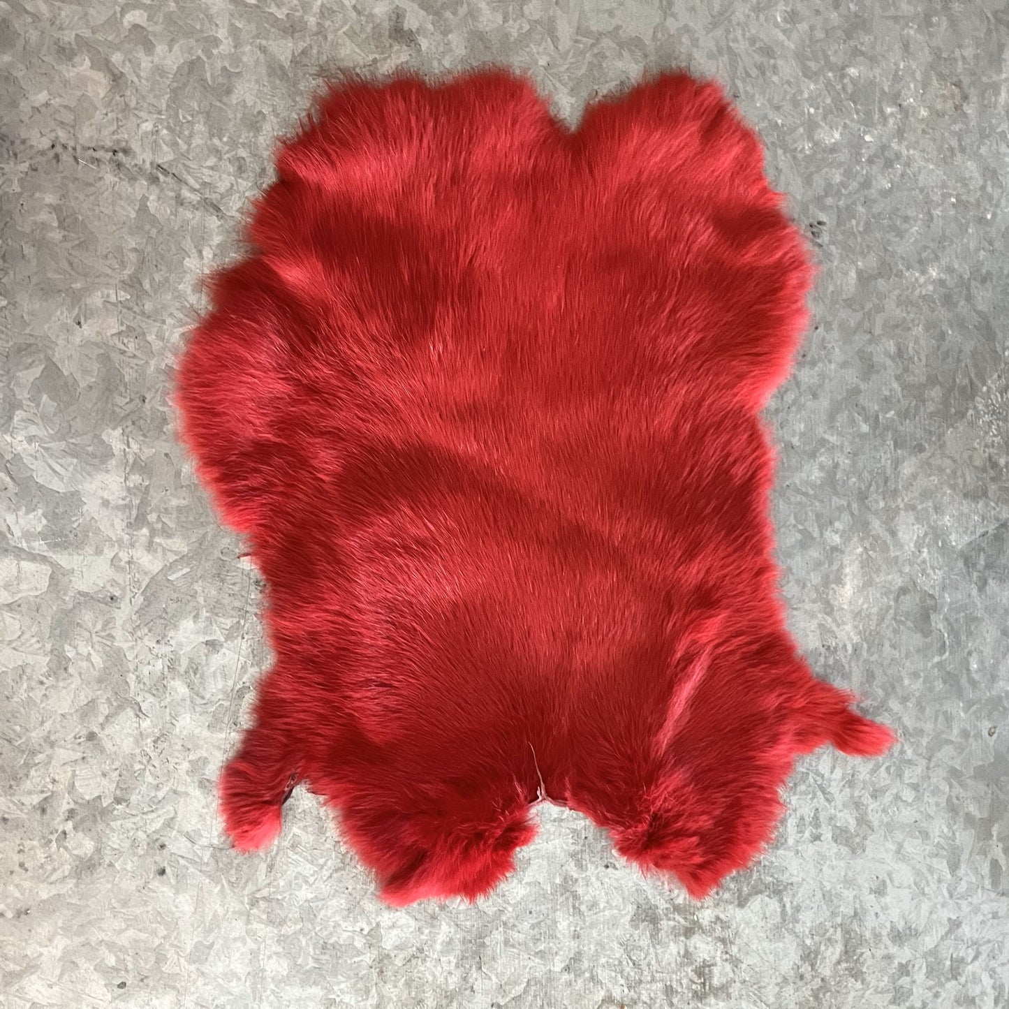 Rabbit Fur - Dyed Red