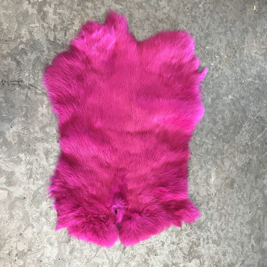 Fourrure de lapin - teinte fuchsia