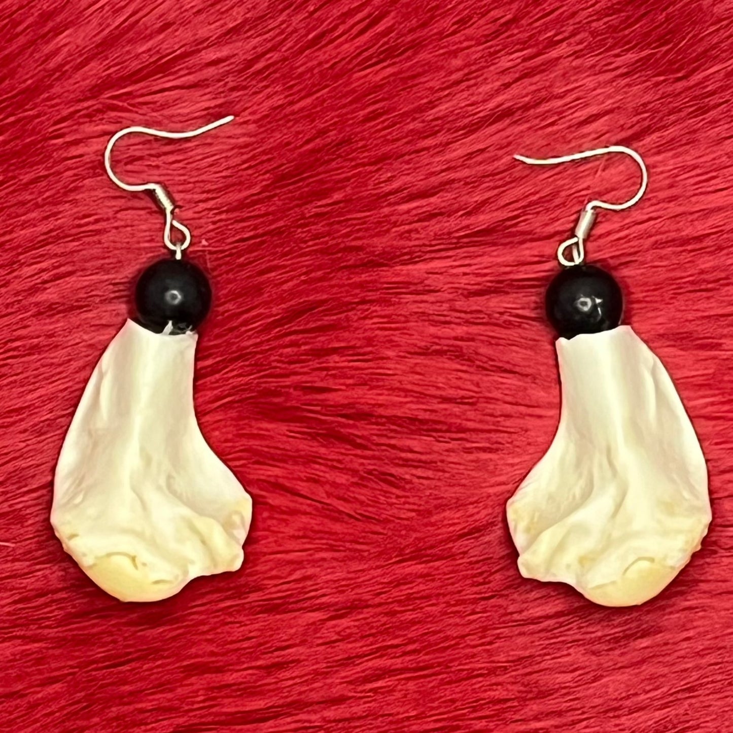 Earrings - Femur Crow Bone fragments