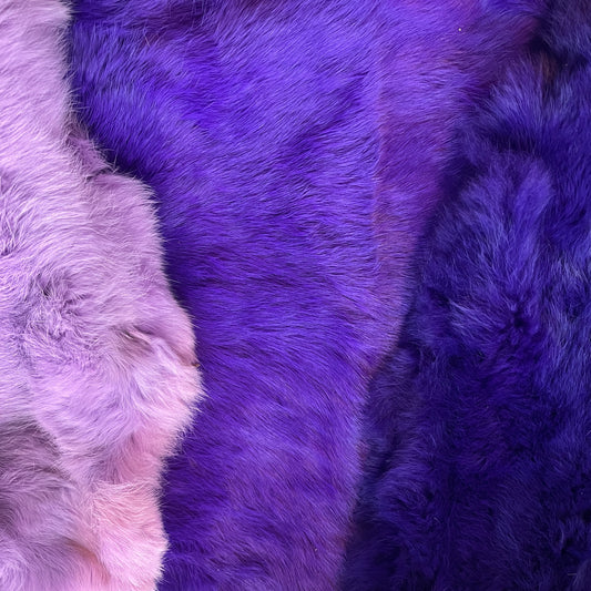 Rabbit Fur - Dyed Purple