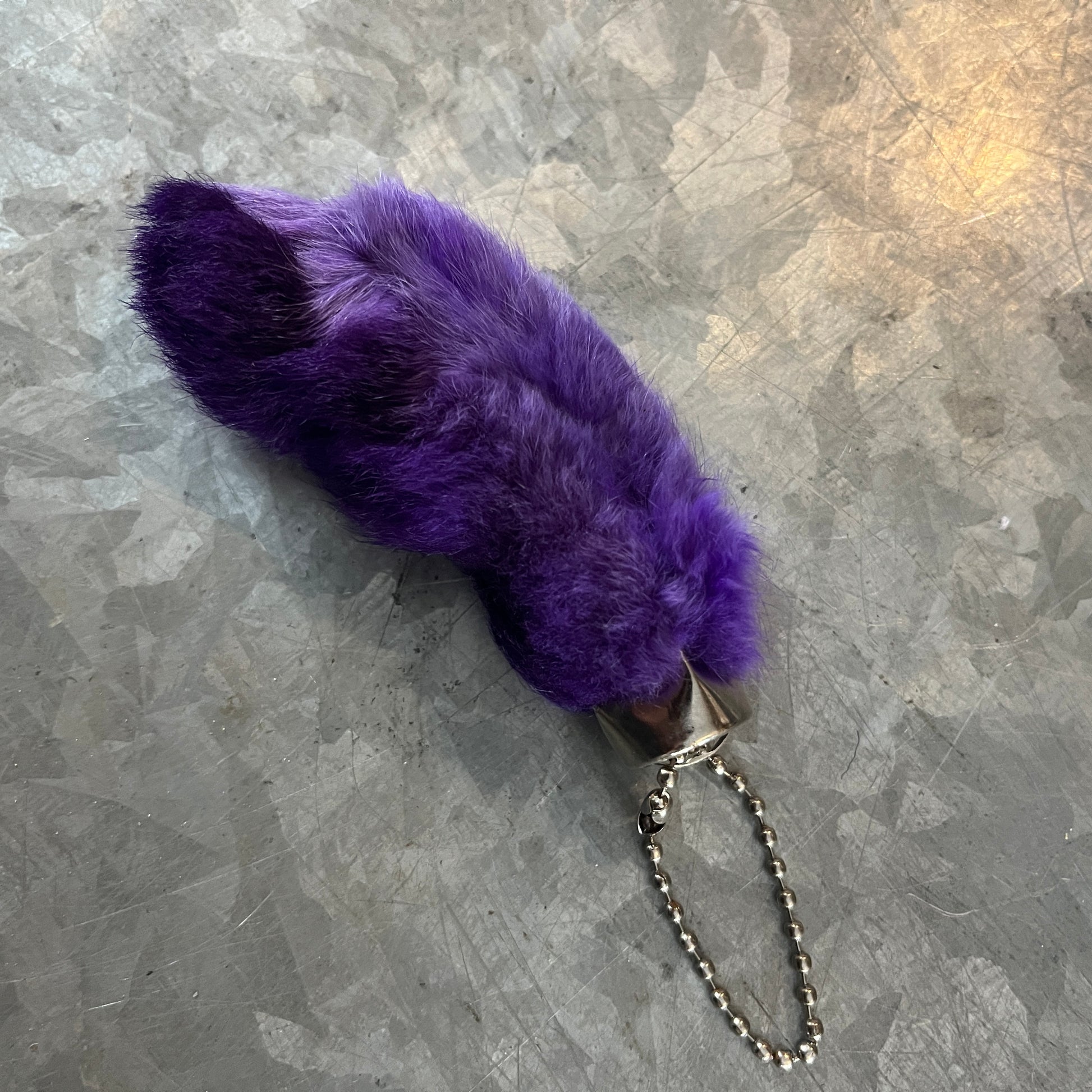 Rabbit Foot Keychain, Purple – Medieval Fur