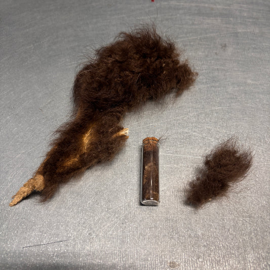 Buffalo fur vial