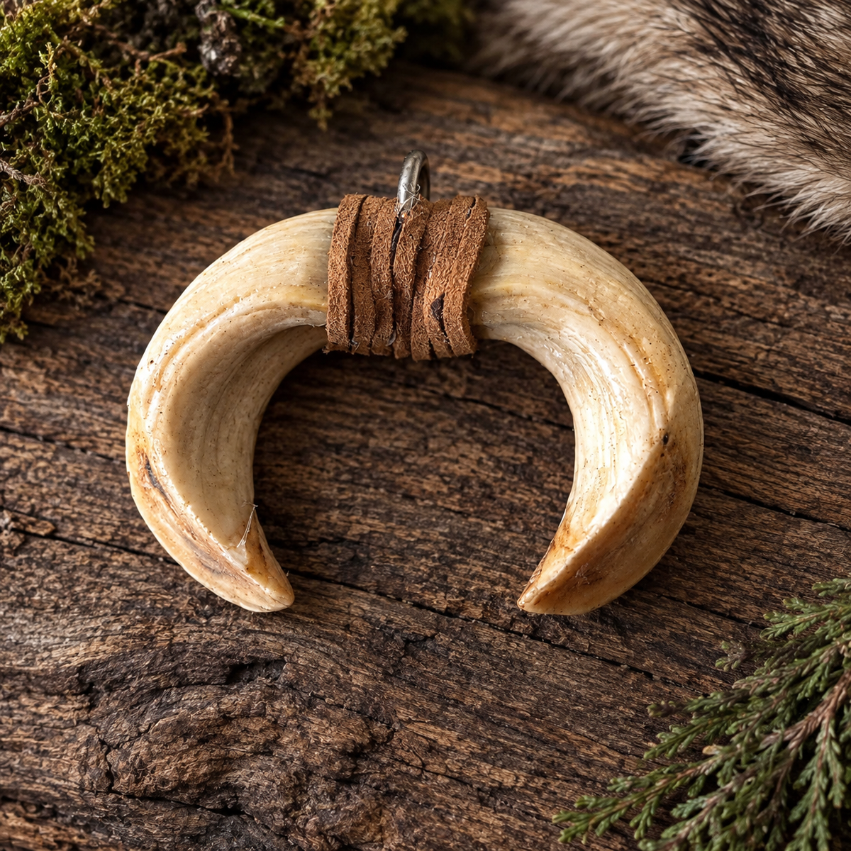 Medium Wild Boar Tusks Pendants