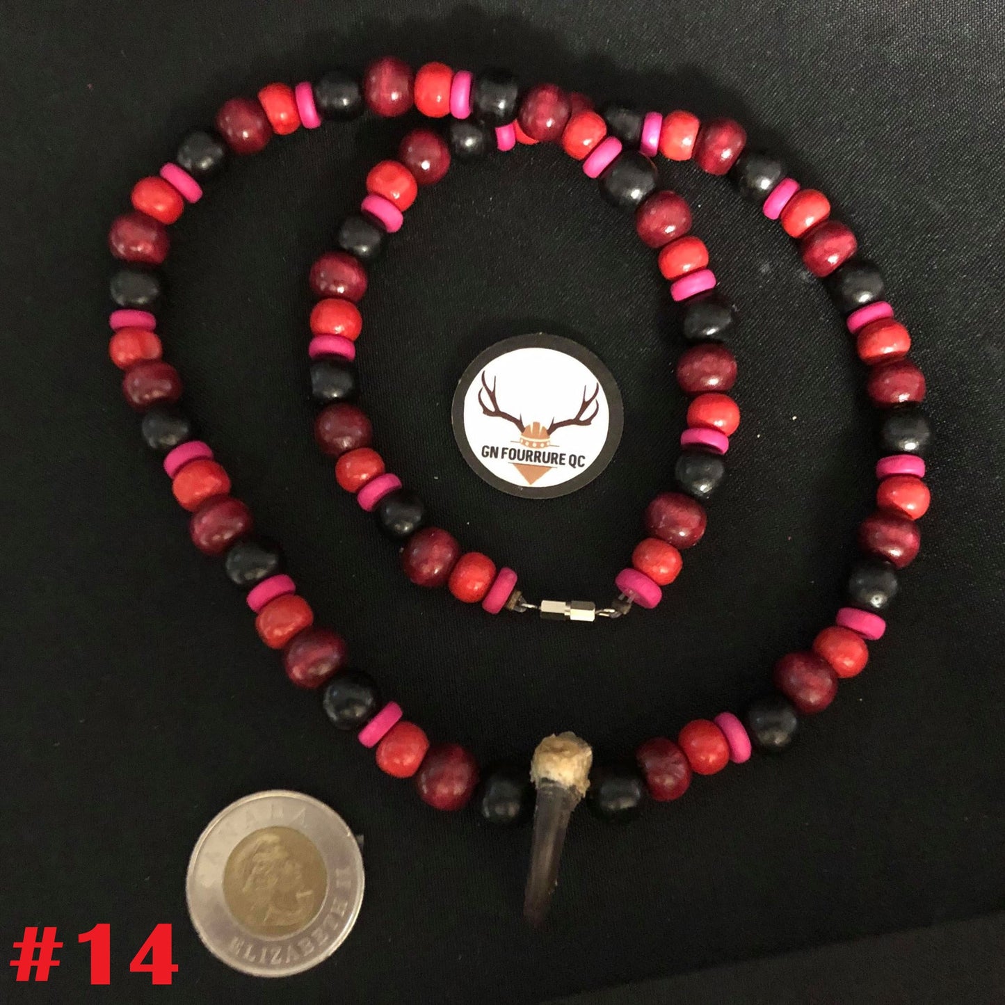 Bear Claw Necklace - Colored Beads, Custom