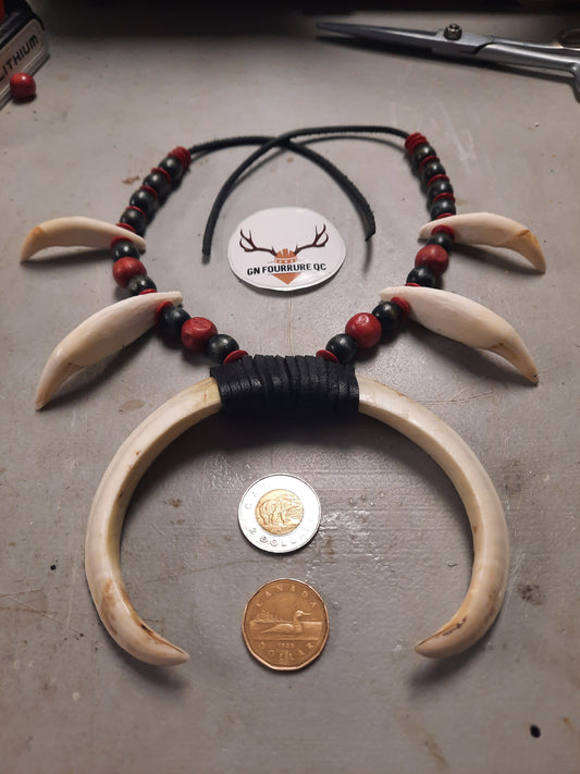 Viking Chief Boar Tusk Necklace