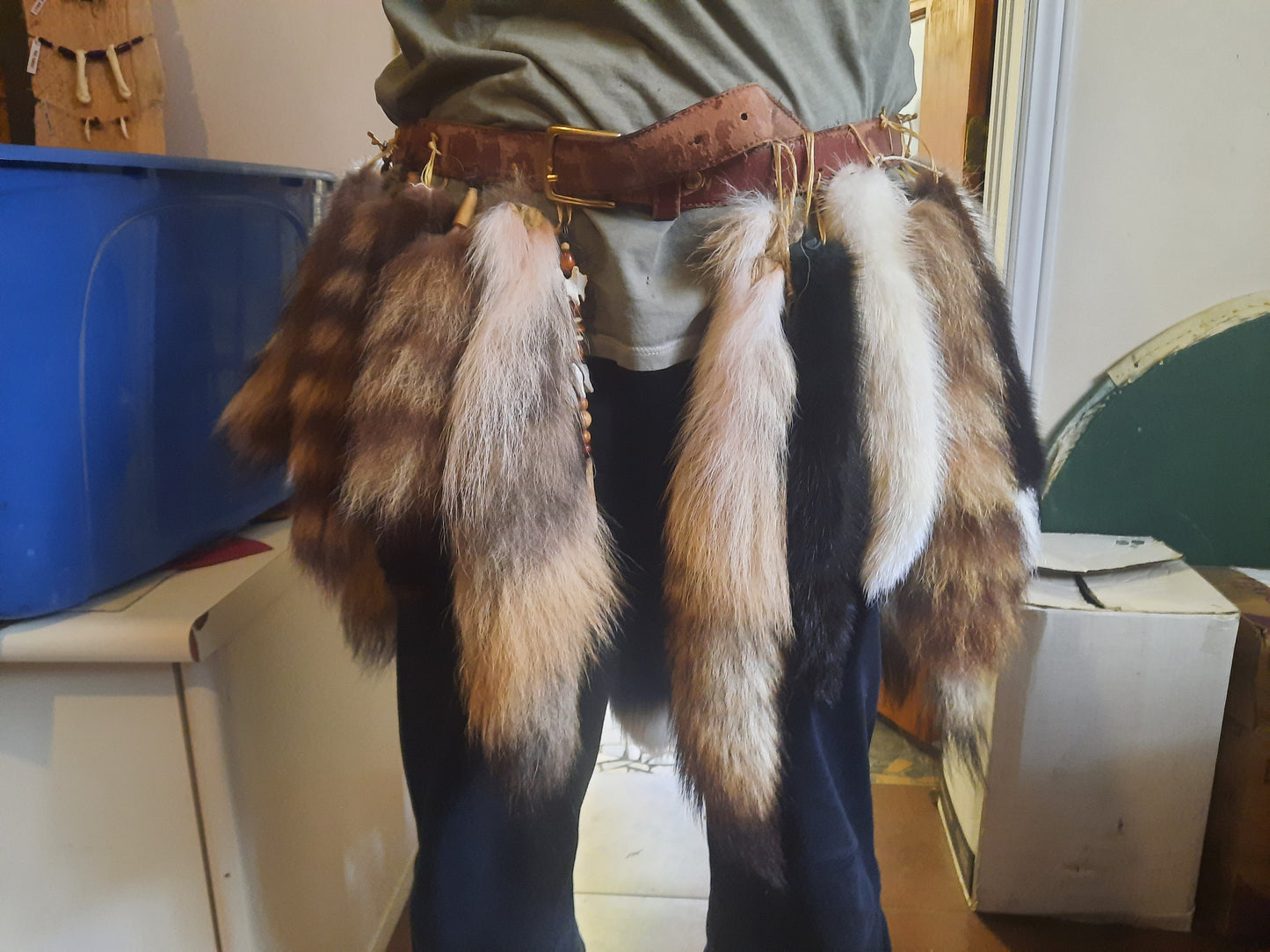 Fox and Coyote Tail Belt - Custom product