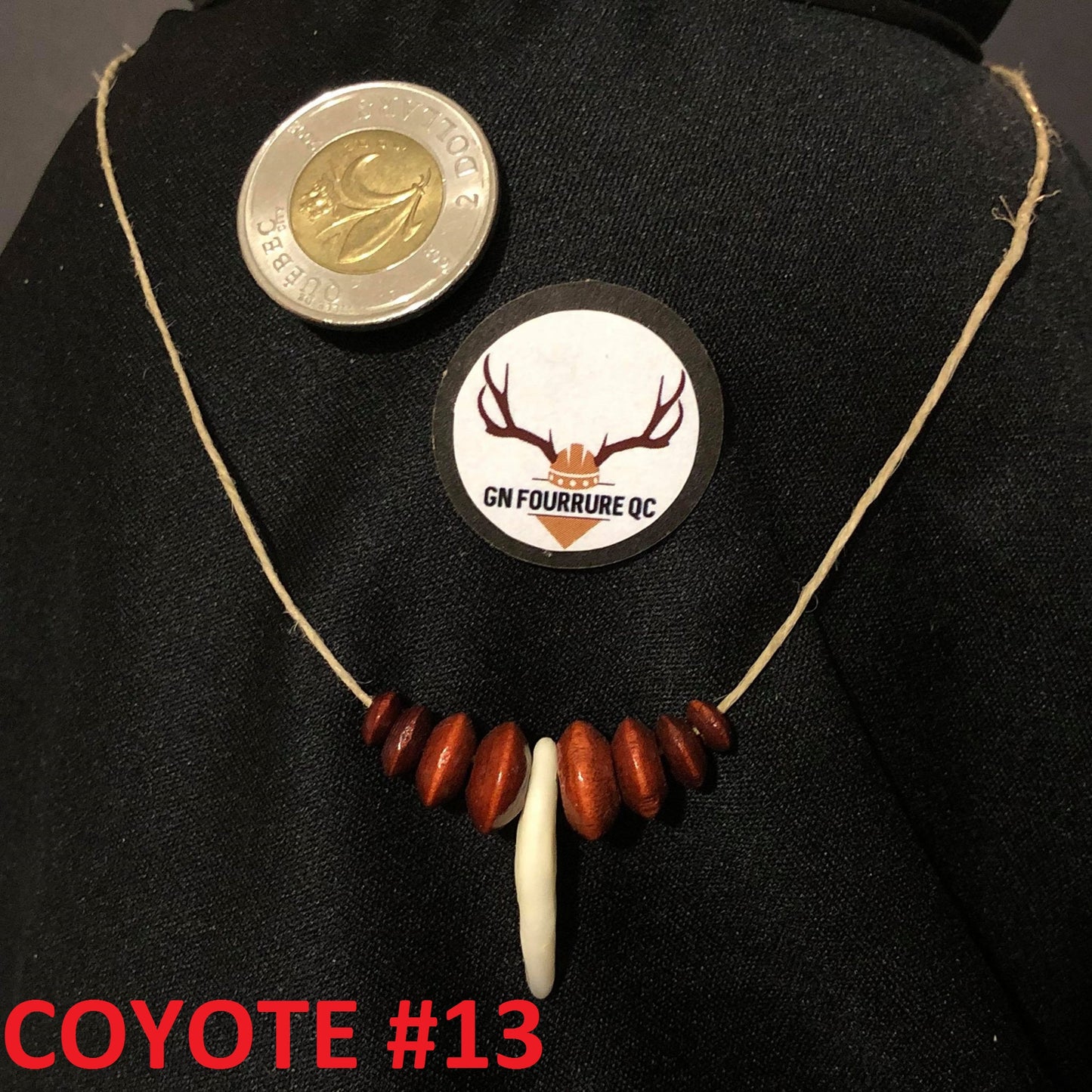 Coyote Tooth Necklace, Adults