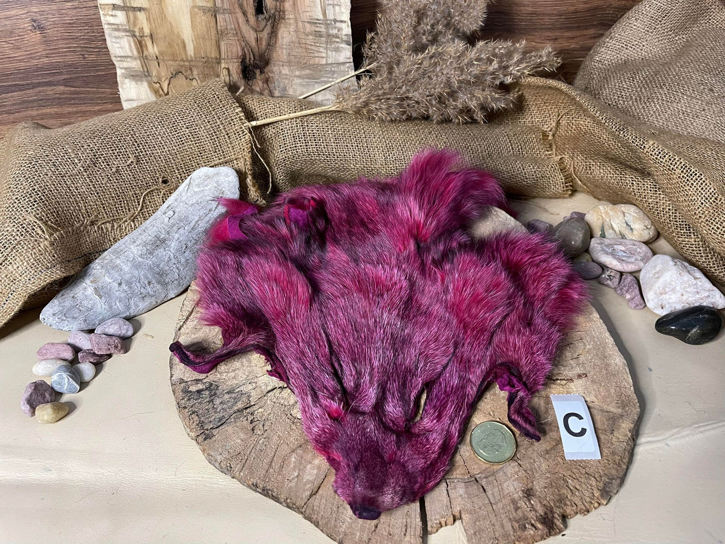 Fox Head Pelts - Dyed