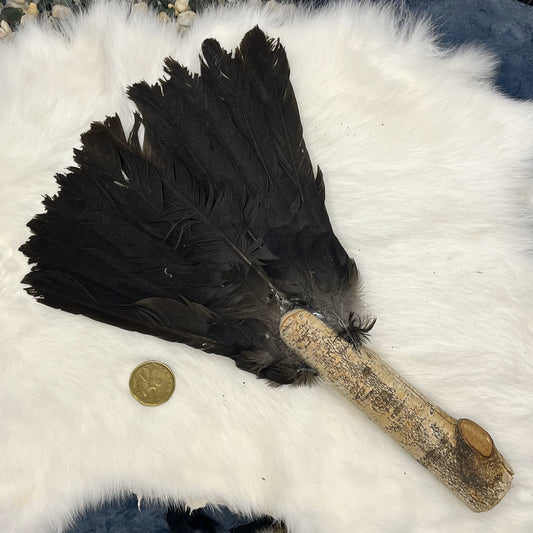 Crow Tail Feathers Fan