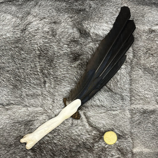 Crow Wing Feathers Fan