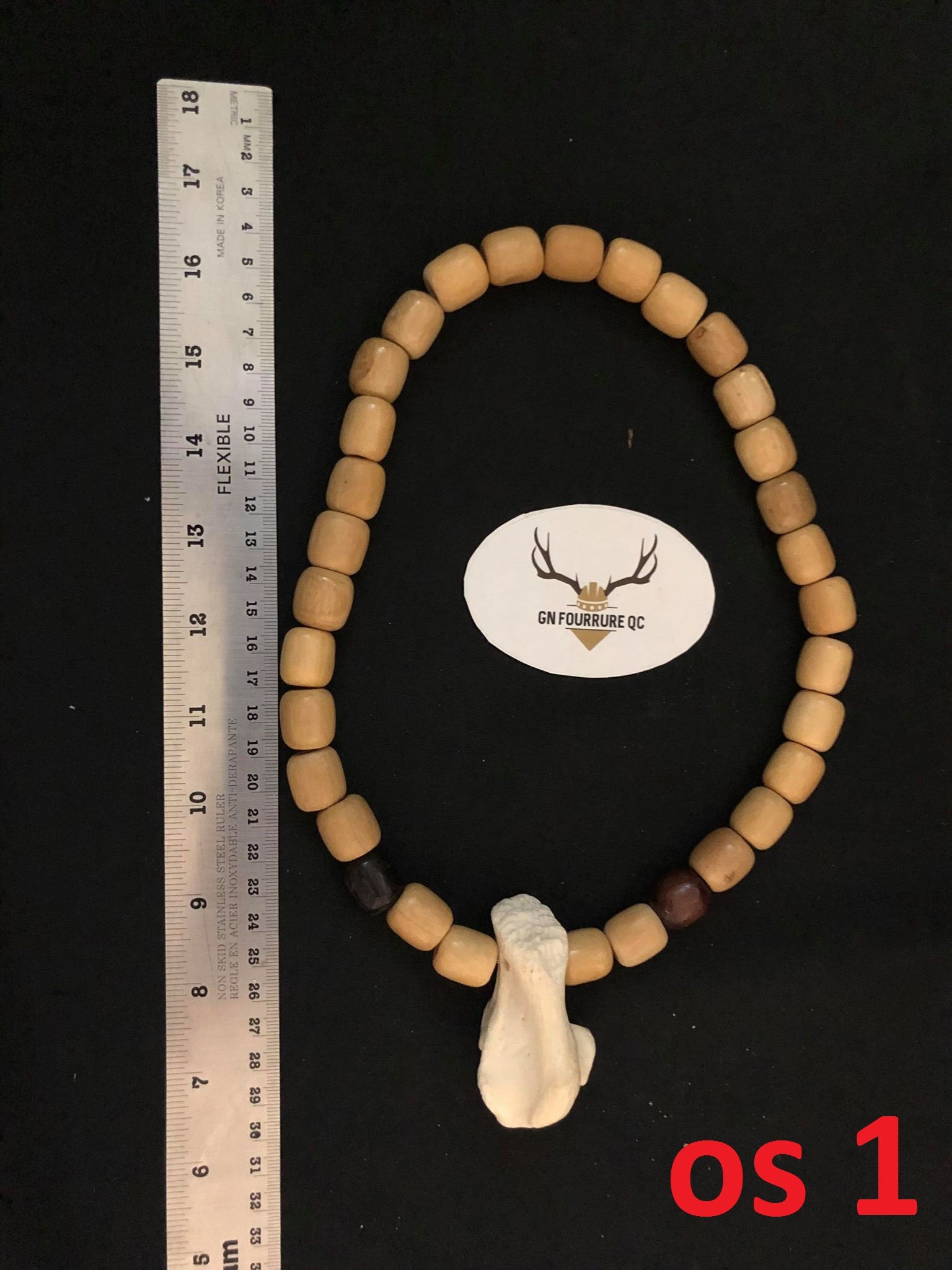 Sold at Auction: Vintage Carved bone elephant necklace