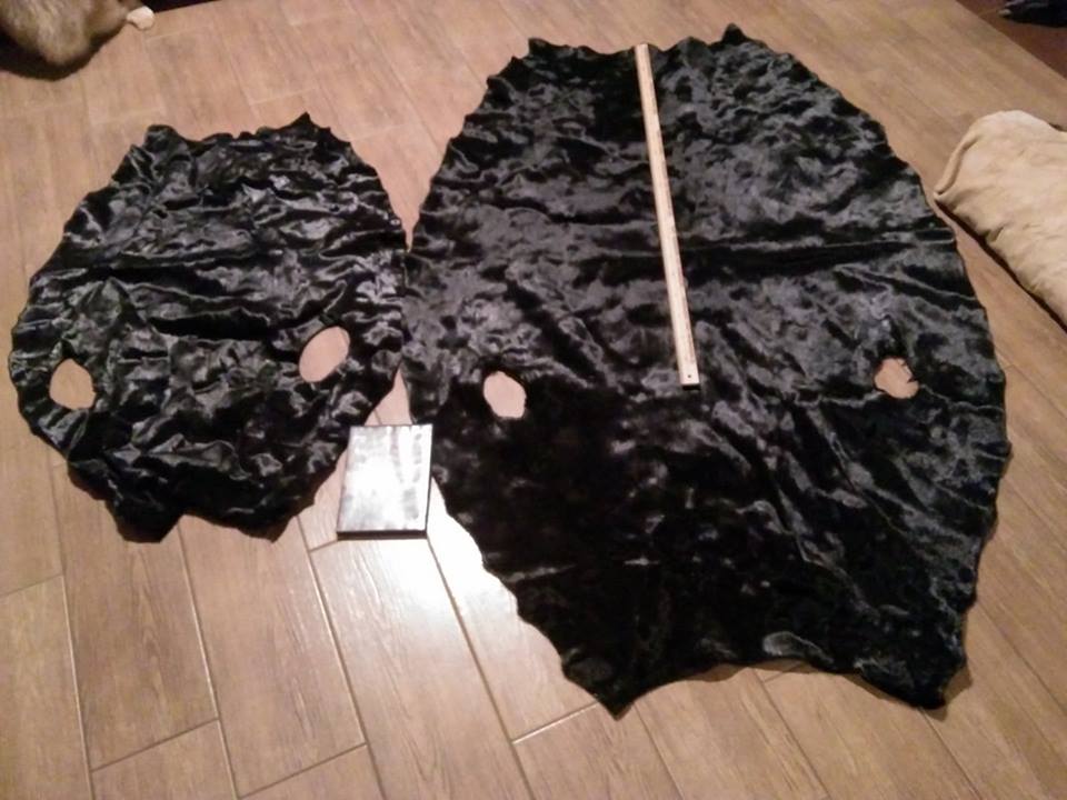 Black Dyed Seal Skins, X-Large